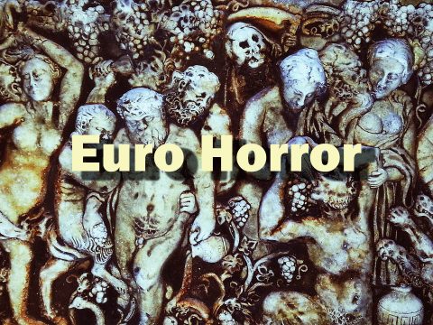 Der Tod und die Teufel mitten unter den ausgelassen feiernden Menschen stehen für den Euro-Horror